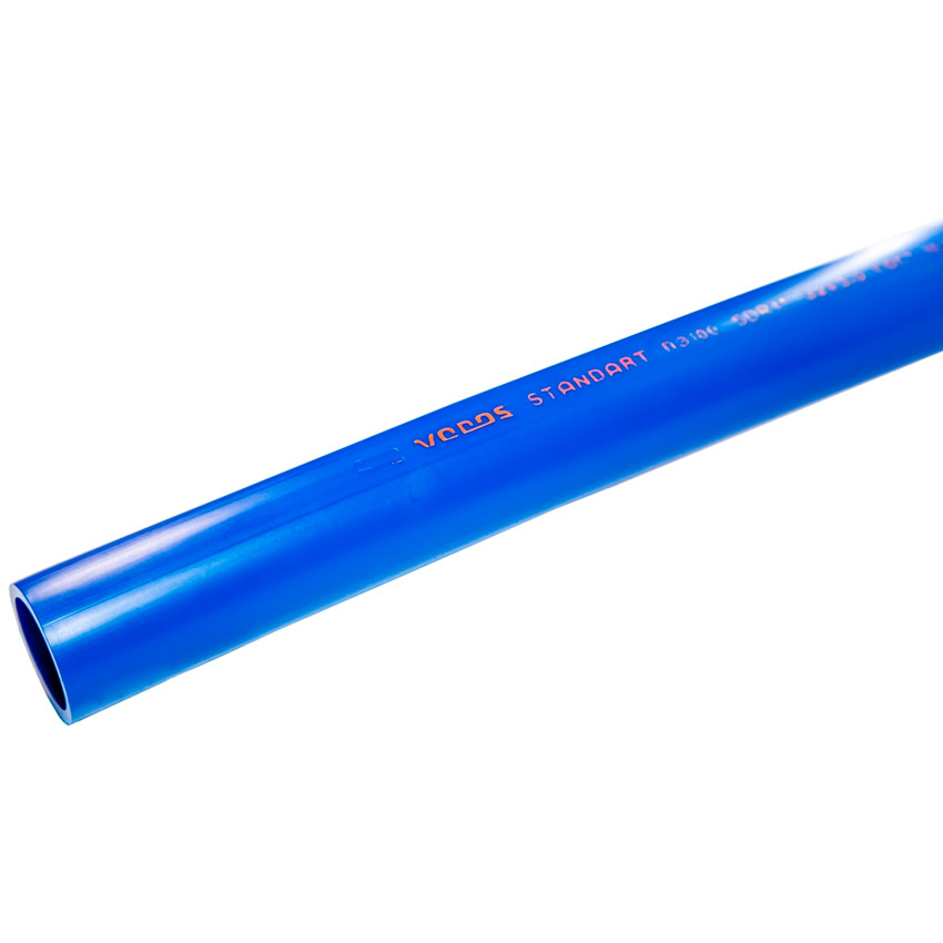Труба ПНД 50 ПЭ100  Pn20  SDR9 (бухта 150м) (синий цвет) VODOS Standart